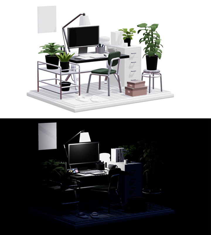 블렌더 room 모델링